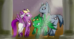 Size: 1447x768 | Tagged: safe, artist:diamond--rose, derpibooru import, ponified, pony, babylon rogues, jet the hawk, sonic the hedgehog (series), storm the albatross, wave the swallow