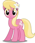 Size: 4077x5000 | Tagged: safe, artist:dashiesparkle, artist:silvervectors, derpibooru import, lily, lily valley, earth pony, pony, slice of life (episode), .svg available, absurd resolution, female, flower, flower in hair, frown, inkscape, lily (flower), mare, ponyscape, simple background, solo, transparent background, vector