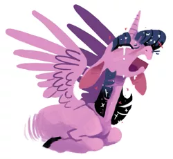 Size: 639x589 | Tagged: safe, artist:sterfler, deleted from derpibooru, derpibooru import, twilight sparkle, twilight sparkle (alicorn), alicorn, pony, crying, female, floppy ears, long neck, mare, solo