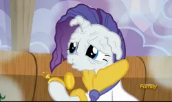 Size: 2341x1399 | Tagged: applejack's "day" off, derpibooru import, discovery family logo, faic, nightmare fuel, prunity, pruny, rarity, safe, screencap, wat, wrinkles, wtf