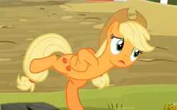 Size: 1920x1200 | Tagged: safe, derpibooru import, screencap, applejack, pony, applejack's "day" off, chicken dance, chickenjack, silly, silly pony, who's a silly pony