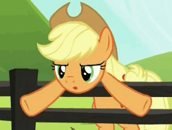 Size: 437x331 | Tagged: safe, derpibooru import, screencap, applejack, pony, applejack's "day" off, animated, flailing, loop, silly, silly pony, solo, who's a silly pony