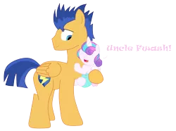 Size: 8893x6613 | Tagged: safe, artist:taijitu, derpibooru import, flash sentry, princess flurry heart, pony, absurd resolution, backwards cutie mark, cute, diasentres, equestria's best uncle, flurrybetes, holding a pony, papa flash, uncle and niece, uncle flash