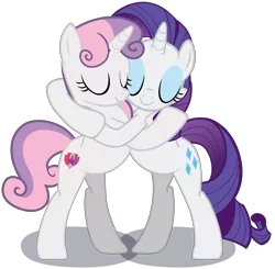 Size: 7707x7561 | Tagged: absurd resolution, artist:ramseybrony17, cutie mark, derpibooru import, female, hug, rarity, safe, siblings, simple background, sisters, sweetie belle, the cmc's cutie marks, transparent background