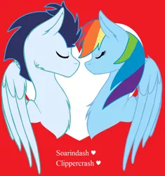 Size: 866x922 | Tagged: safe, derpibooru import, rainbow dash, soarin', pony, base used, clipper, eyes closed, female, male, rainbow crash, shipping, soarindash, straight