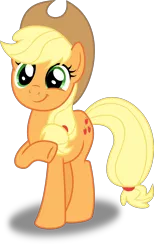 Size: 3000x4882 | Tagged: applejack, applejack's "day" off, artist:ruinedomega, derpibooru import, inkscape, ponyscape, safe, simple background, smiling, solo, standing, transparent background, vector