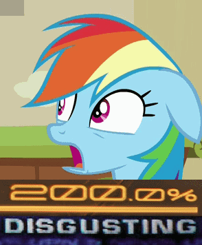 Size: 294x356 | Tagged: safe, derpibooru import, edit, edited screencap, screencap, rainbow dash, pegasus, pony, flutter brutter, 200% mad, absolutely disgusting, caption, crossing the memes, disgusted, expand dong, exploitable meme, female, image macro, mare, meme, shocked, text