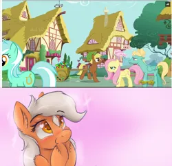 Size: 3500x3383 | Tagged: safe, artist:ardail, derpibooru import, edit, edited screencap, screencap, fluttershy, lyra heartstrings, quarter hearts, zephyr breeze, ponified, earth pony, pegasus, pony, flutter brutter, blaze (coat marking), colored pupils, epona, female, heart, heart eyes, link, mare, ponyville, rupee, star (coat marking), the legend of zelda, wingding eyes