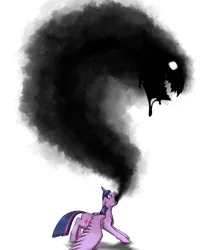 Size: 900x1125 | Tagged: grimdark, artist:thespectral-wolf, derpibooru import, twilight sparkle, twilight sparkle (alicorn), alicorn, pony, blood, crying, darkness, possessed