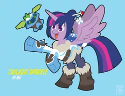 Size: 3300x2550 | Tagged: safe, artist:inspectornills, derpibooru import, spike, twilight sparkle, twilight sparkle (alicorn), alicorn, pony, crossover, mei, overwatch, roboticization, twimei