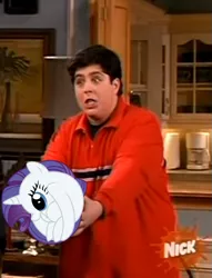 Size: 493x645 | Tagged: derpibooru import, drake & josh, game sphere, human, irl, irl human, josh peck, meme, parody, photo, rariball, rarity, safe, spherical, the gift of the maud pie