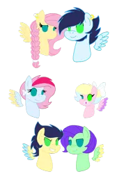 Size: 774x1032 | Tagged: safe, artist:smileverse, derpibooru import, fluttershy, soarin', oc, pony, female, male, offspring, parent:fluttershy, parent:soarin', parents:soarinshy, shipping, simple background, soarinshy, straight, transparent background, vector