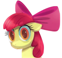 Size: 6259x5869 | Tagged: absurd resolution, apple bloom, artist:buttercupsaiyan, derpibooru import, i've seen some shit, looking at you, safe, simple background, solo, stare, thousand yard stare, transparent background