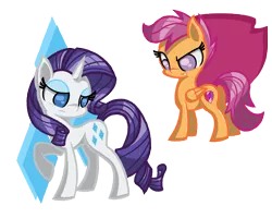 Size: 3000x2400 | Tagged: artist:malphee, cutie mark, derpibooru import, rarity, safe, scootaloo, the cmc's cutie marks