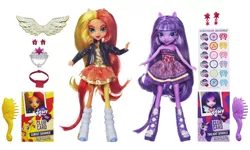 Size: 2000x1200 | Tagged: safe, derpibooru import, sunset shimmer, twilight sparkle, twilight sparkle (alicorn), alicorn, equestria girls, doll, irl, photo, toy