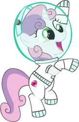 Size: 2365x3626 | Tagged: artist:ironm17, astronaut, clothes, costume, cutie mark, derpibooru import, safe, simple background, solo, spacesuit, sweetie belle, the cmc's cutie marks, transparent background