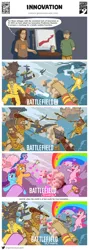 Size: 1000x2812 | Tagged: artist:general arcade, battlefield, comic, derpibooru import, dinosaur, dragon, e3, gun, hamster, hooves, human, parody, rainbow, safe, tank (vehicle), weapon