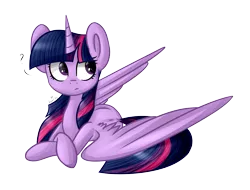 Size: 1899x1440 | Tagged: safe, artist:despotshy, derpibooru import, twilight sparkle, twilight sparkle (alicorn), alicorn, pony, prone, simple background, solo, transparent background