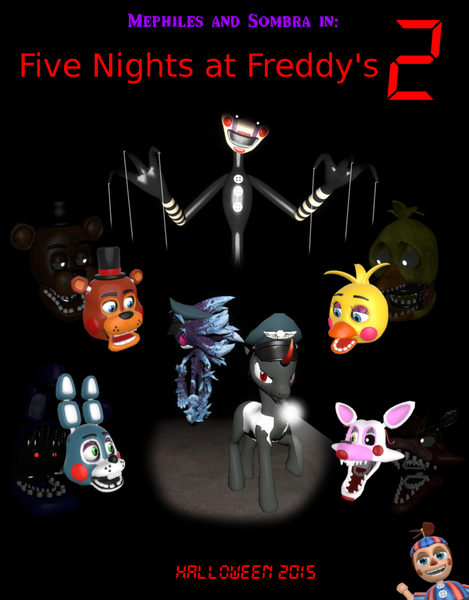 Size: 800x1024 | Tagged: 3d, artist:sonicfox24, balloon boy, bonnie, chica, crossover, derpibooru import, five nights at freddy's, five nights at freddy's 2, foxy, freddy fazbear, king sombra, mangle, marionette, mephiles the dark, safe, sonic the hedgehog (series), source filmmaker, toy bonnie, toy chica, toy freddy