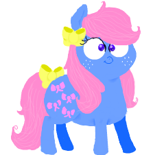 Size: 223x226 | Tagged: artist:windows 95, bowtie (g1), derpibooru import, flockmod, g1, lineless, picture for breezies, safe, simple background, solo, transparent background