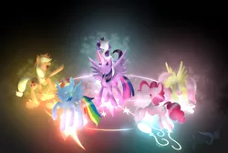 Size: 1280x860 | Tagged: safe, artist:jisuppe, derpibooru import, applejack, fluttershy, pinkie pie, rainbow dash, rarity, twilight sparkle, twilight sparkle (alicorn), alicorn, pony, mane six, solo