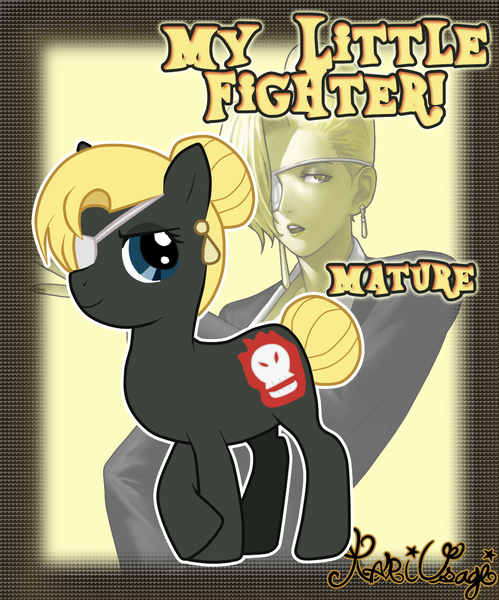 Size: 1002x1205 | Tagged: safe, artist:kari-usagi, derpibooru import, ponified, pony, king of fighters, mature (kof), my little fighter, snk