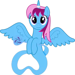 Size: 6400x6400 | Tagged: safe, artist:parclytaxel, derpibooru import, oc, oc:parcly taxel, unofficial characters only, alicorn, genie, genie pony, pony, ain't never had friends like us, albumin flask, .svg available, absurd resolution, alicorn oc, floating, holding, horn, horn ring, looking at you, ring, simple background, smiling, solo, spread wings, transparent background, vector, wings