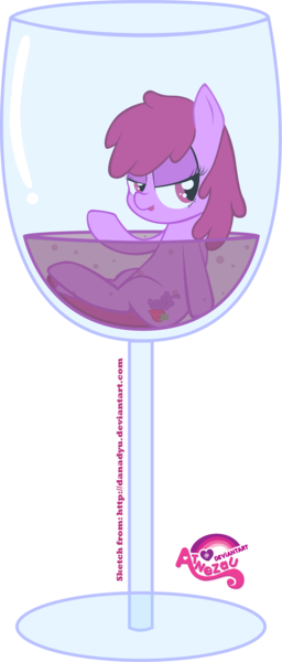 Size: 3000x7031 | Tagged: safe, artist:atnezau, derpibooru import, berry punch, berryshine, pony, alcohol, cup, cup of pony, drunk, glass, go home you're drunk, micro, simple background, smiling, solo, tongue out, transparent background, vector, wine, wine glass