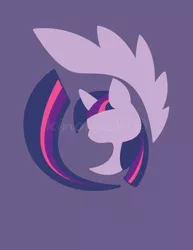 Size: 2550x3300 | Tagged: safe, artist:kinokashi, derpibooru import, part of a set, twilight sparkle, twilight sparkle (alicorn), alicorn, pony, emblem of harmony, minimalist, modern art, solo, watermark