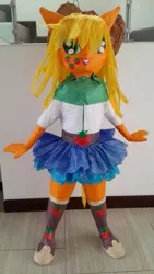 Size: 291x516 | Tagged: safe, derpibooru import, applejack, equestria girls, bootleg, irl, kill me, nightmare fuel, photo, piñata, wat