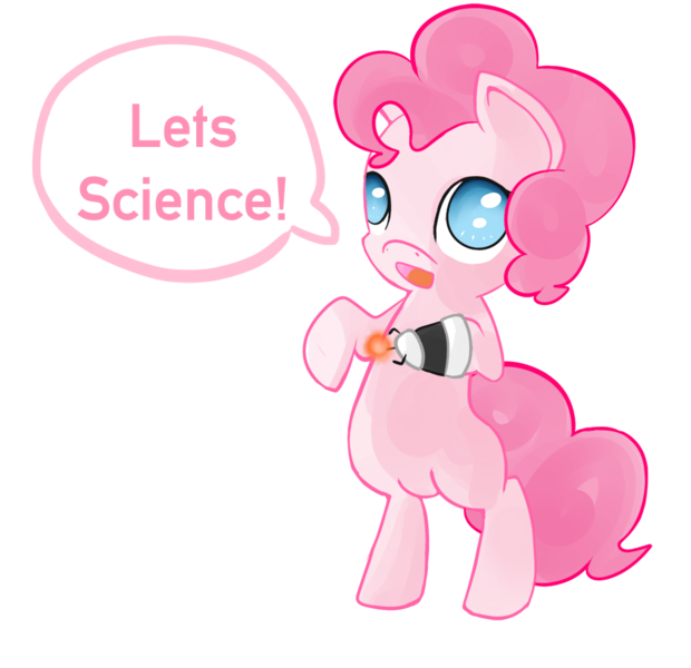 Size: 1000x968 | Tagged: safe, artist:portal-pie, derpibooru import, pinkie pie, pony, bipedal, chibi, crossover, portal (valve), portal gun, solo