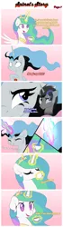 Size: 1400x5025 | Tagged: artist:va1ly, comic, comic:spinel's story, derpibooru import, early, food, fusion, gem fusion, magic, oc, oc:earl grey, oc:spinel, princess celestia, safe, tea