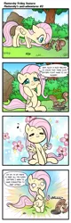 Size: 618x1920 | Tagged: safe, artist:pencils, derpibooru import, fluttershy, pegasus, pony, squirrel, comic:fluttershy's anti-adventures, blushing, comic, cute, female, hungry, shyabetes, slice of life, stomach growl