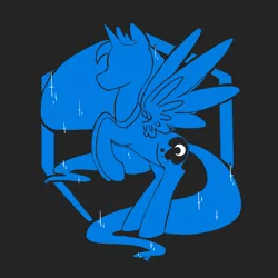 Size: 1000x1000 | Tagged: artist:ryuredwings, derpibooru import, pokémon, pokémon go, princess luna, safe, solo, team mystic