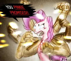 Size: 1440x1224 | Tagged: anthro, artist:tarantad0, asura's wrath, crossover, derpibooru import, pinkie pie, pinkie promise, safe