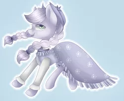 Size: 1477x1200 | Tagged: a hearth's warming tail, applejack, artist:nelly250, braid, clothes, derpibooru import, dress, safe, solo, spirit of hearth's warming past