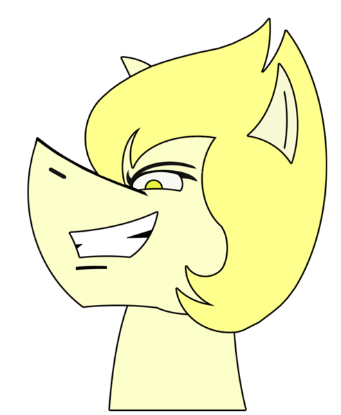 Size: 699x850 | Tagged: safe, artist:combatkaiser, derpibooru import, ponified, pony, simple background, smiling, smirk, smug, solo, steven universe, transparent background, yellow pearl (steven universe)