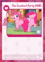 Size: 788x1088 | Tagged: and that's how equestria was unmade, artist:asika-aida, bubble berry, bubblepie, derpibooru import, female, happy, male, pinkie pie, rearing, rule 63, safe, selfcest, self ponidox, shipping, straight, sugarcube corner, twilight sparkle's secret shipfic folder