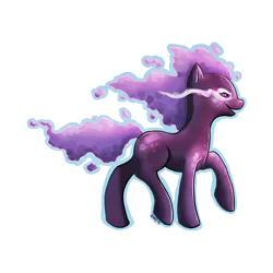 Size: 3000x3000 | Tagged: safe, artist:bean-sprouts, derpibooru import, ponified, gastly, pony, crossover, pokémon, simple background, solo, transparent background