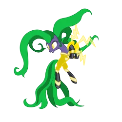 Size: 1152x1152 | Tagged: artist:motownwarrior01, crossover, dc comics, derpibooru import, electro orb, green lantern, green lantern (comic), mane-iac, safe, simple background, sinestro corps, solo, transparent background, wristband, yellow lantern