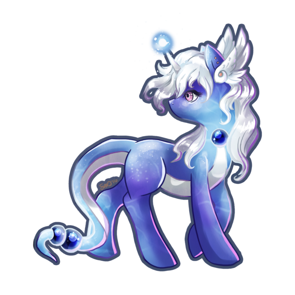 Size: 3000x3000 | Tagged: safe, artist:bean-sprouts, derpibooru import, ponified, dragonair, pony, crossover, pokémon, simple background, solo, transparent background