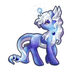 Size: 3000x3000 | Tagged: safe, artist:bean-sprouts, derpibooru import, ponified, dragonair, pony, crossover, pokémon, simple background, solo, transparent background