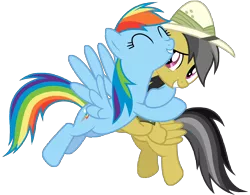 Size: 10000x7800 | Tagged: absurd resolution, artist:mpnoir, daring do, daring don't, derpibooru import, duo, hug, rainbow dash, safe, simple background, .svg available, transparent background, vector