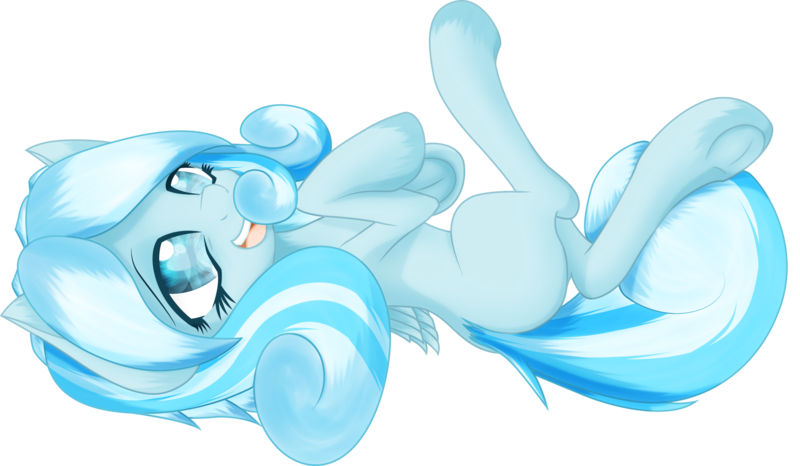 Size: 2000x1166 | Tagged: artist:an-m, cute, derpibooru import, frog (hoof), lying down, oc, oc:snowdrop, on back, safe, snowbetes, solo, underhoof, unofficial characters only