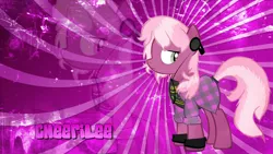 Size: 1366x768 | Tagged: 90's fashion, arm bands, artist:goneairbourne, cheerilee, clothes, derpibooru import, double, flannel, grunge, headphones, nirvana, safe, shirt, solo, tail wrap, t-shirt, vector, wallpaper