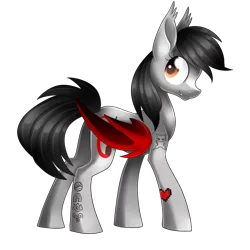 Size: 3000x3000 | Tagged: safe, artist:scarlet-spectrum, derpibooru import, oc, oc:scarlet spectrum, unofficial characters only, bat pony, mew, pony, avatar the last airbender, pokémon, simple background, solo, tattoo, transparent background