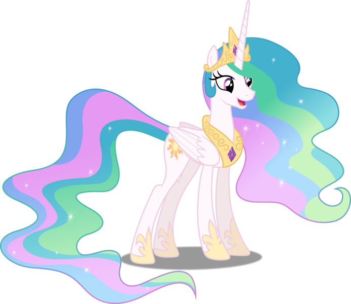 Size: 5000x4336 | Tagged: safe, artist:dashiesparkle, derpibooru import, princess celestia, pony, princess twilight sparkle (episode), absurd resolution, female, full body, inkscape, mare, open mouth, ponyscape, simple background, solo, transparent background, vector