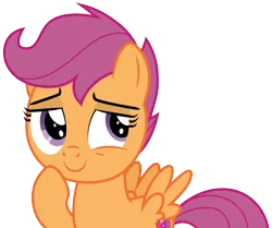 Size: 3952x3299 | Tagged: .ai available, artist:cloudyglow, cutie mark, derpibooru import, hoof on chin, safe, scootaloo, simple background, solo, the cart before the ponies, the cmc's cutie marks, thinking, transparent background, vector