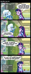 Size: 1288x3000 | Tagged: safe, artist:bredgroup, derpibooru import, edit, edited screencap, screencap, trixie, twilight sparkle, twilight sparkle (alicorn), alicorn, comic:eg rpg, equestria girls, comic, pac-man, screencap comic