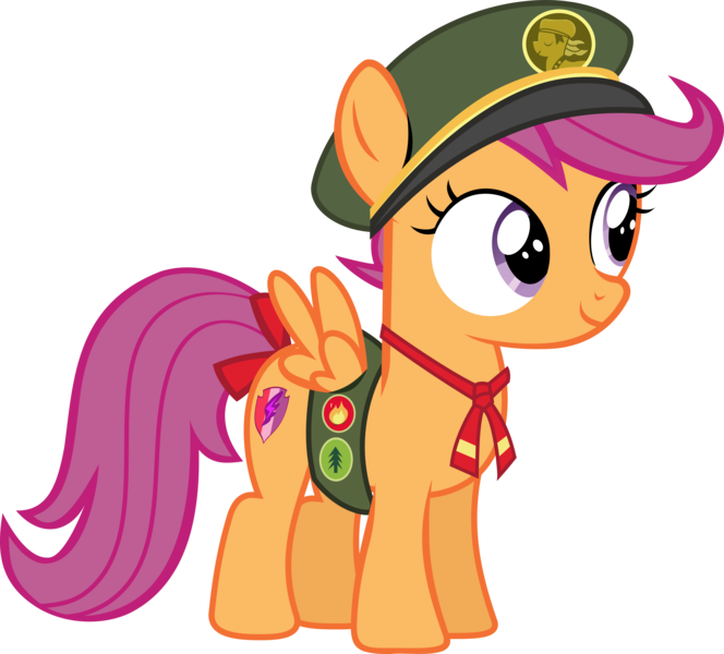 Size: 7554x6829 | Tagged: 28 pranks later, absurd resolution, artist:pink1ejack, cap, cute, cutealoo, cutie mark, derpibooru import, filly guides, hat, safe, scootaloo, simple background, solo, the cmc's cutie marks, transparent background, vector